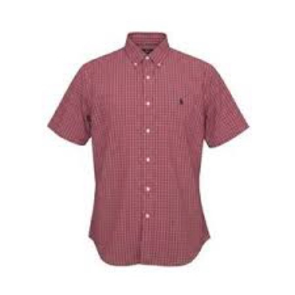 Polo Ralph Lauren Blake Men's Short-Sleeve Button-Down Check Shirt - Red